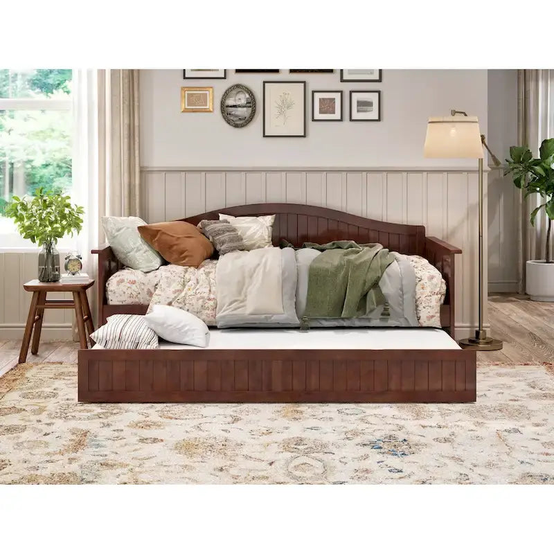 Nantucket Twin Wood Daybed with Twin Size Trundle