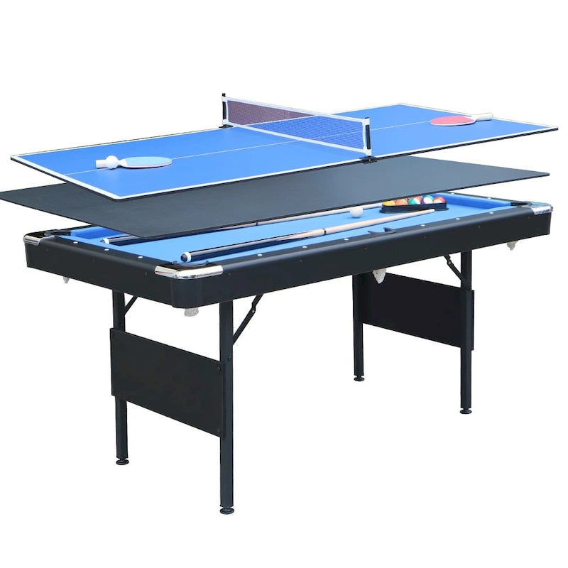 65.7 Portable 3-in-1 Game Tables,Pool,Ping Pong,Tabletop for Home - N/A