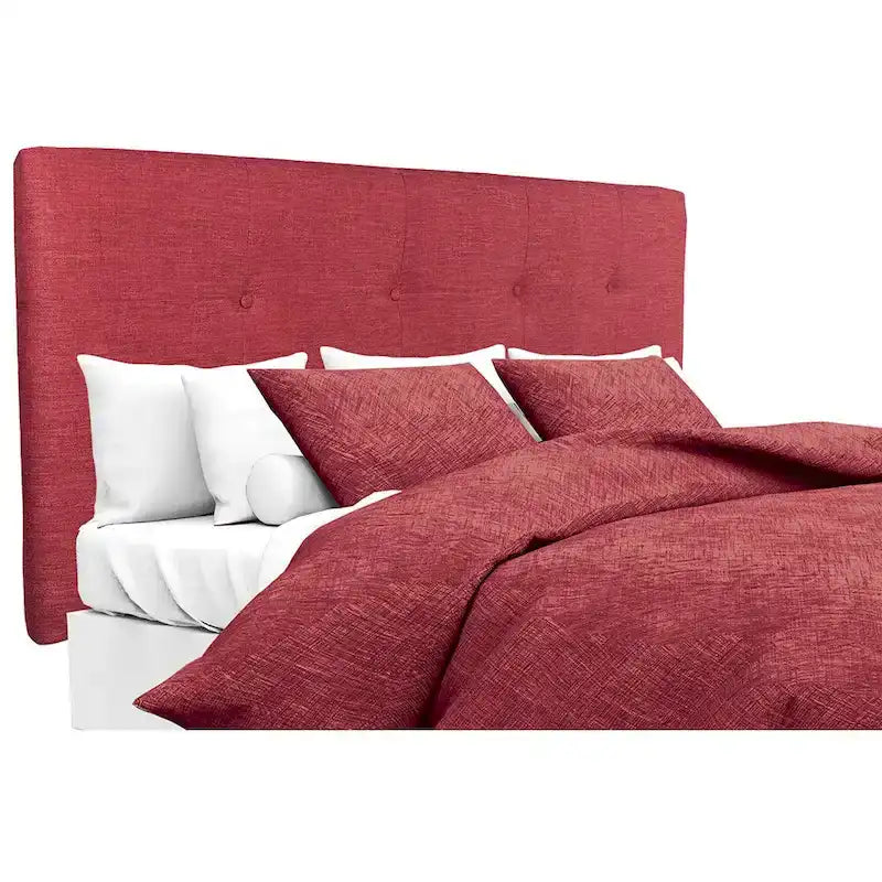 MJL Furniture Ali Button Tufted Key Largo Ruby Upholstered Headboard