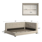 Basingstoke Grey Full Size Lounger by iNSPIRE Q Modern