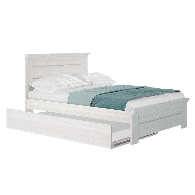 Plank and Beam Farmhouse Full Bed with Panel Headboard with Trundle