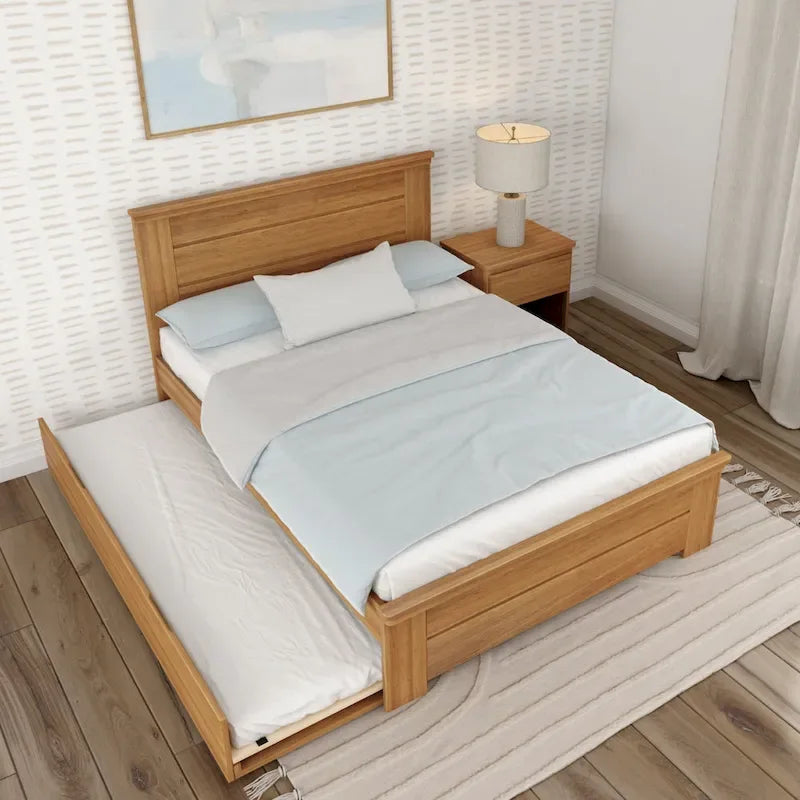 Plank and Beam Farmhouse Full Bed with Panel Headboard with Trundle