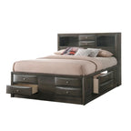 Priscella 6 Piece Gray Oak Storage Platform Bedroom Set