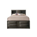 Priscella 6 Piece Gray Oak Storage Platform Bedroom Set