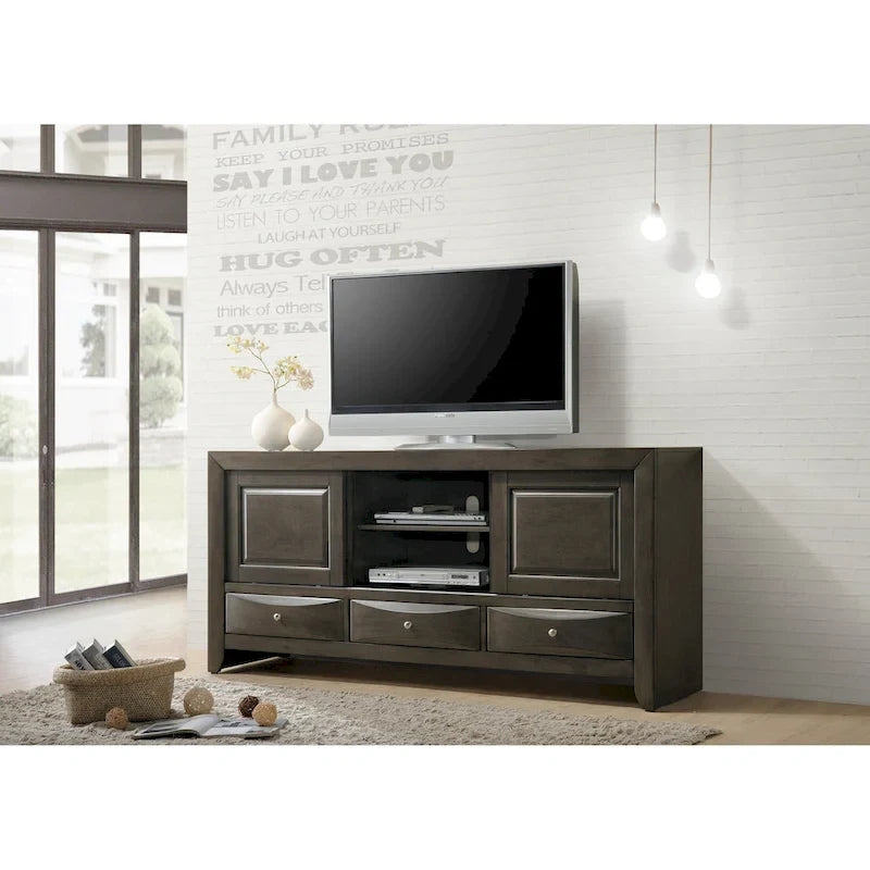 Priscella 6 Piece Gray Oak Storage Platform Bedroom Set