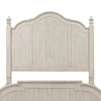 Farmhouse Reimagined Antique White with Chestnut King Poster Headboard