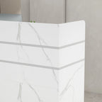 Kerrogee 47.2L Reception Counter Desk with Lockable Drawers Table