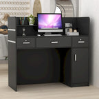 Kerrogee 47.2L Reception Counter Desk with Lockable Drawers Table