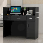 Kerrogee 47.2L Reception Counter Desk with Lockable Drawers Table