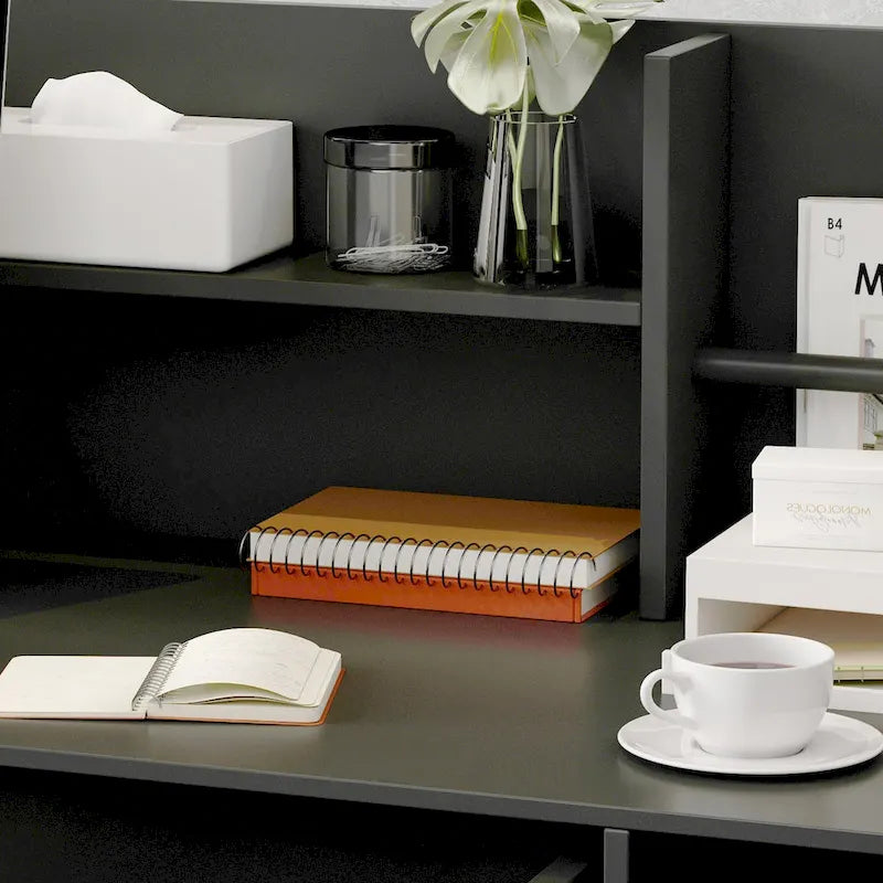 Kerrogee 47.2L Reception Counter Desk with Lockable Drawers Table