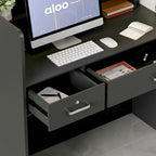 Kerrogee 47.2L Reception Counter Desk with Lockable Drawers Table