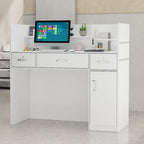 Kerrogee 47.2L Reception Counter Desk with Lockable Drawers Table
