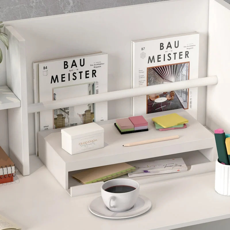 Kerrogee 47.2L Reception Counter Desk with Lockable Drawers Table