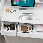 Kerrogee 47.2L Reception Counter Desk with Lockable Drawers Table