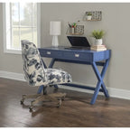 Poppy X-Frame Writing Desk with Drawers