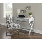 Poppy X-Frame Writing Desk with Drawers