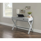 Poppy X-Frame Writing Desk with Drawers