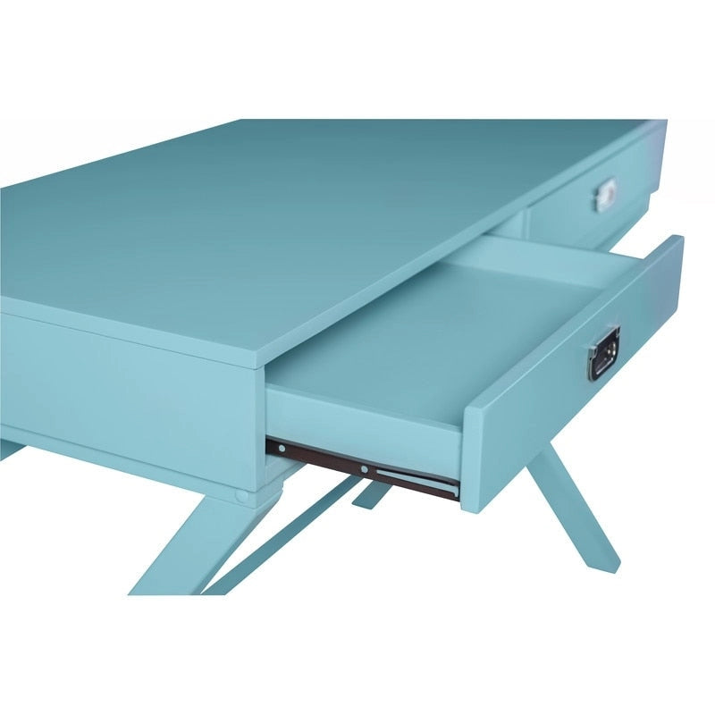 Poppy X-Frame Writing Desk with Drawers