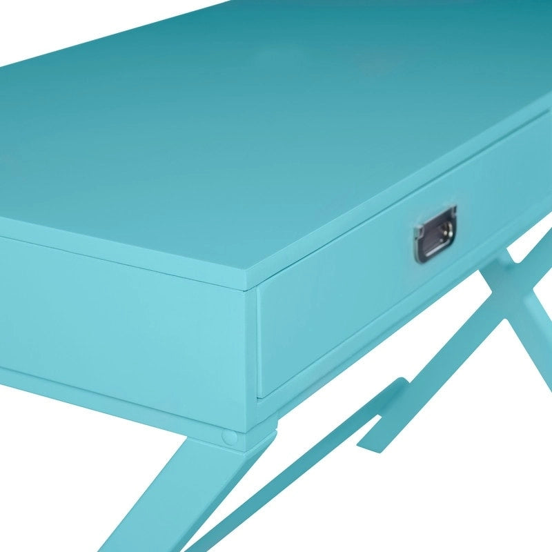 Poppy X-Frame Writing Desk with Drawers