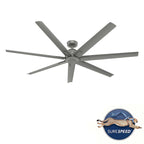 Hunter 72 Downtown Windmill Outdoor Ceiling Fan & Wall Control - Damp Rated - Industrial, Modern - ENERGY STAR!