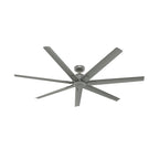 Hunter 72 Downtown Windmill Outdoor Ceiling Fan & Wall Control - Damp Rated - Industrial, Modern - ENERGY STAR!