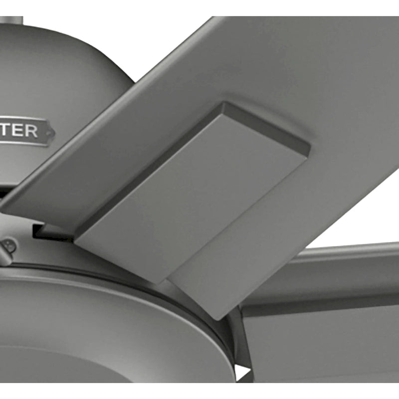 Hunter 72 Downtown Windmill Outdoor Ceiling Fan & Wall Control - Damp Rated - Industrial, Modern - ENERGY STAR!