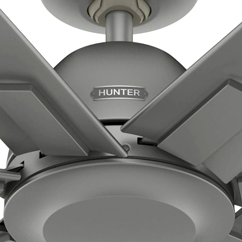 Hunter 72 Downtown Windmill Outdoor Ceiling Fan & Wall Control - Damp Rated - Industrial, Modern - ENERGY STAR!