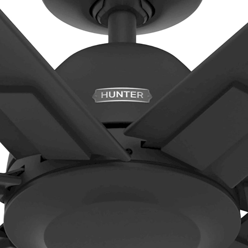 Hunter 72 Downtown Windmill Outdoor Ceiling Fan & Wall Control - Damp Rated - Industrial, Modern - ENERGY STAR!