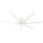 Hunter 72 Downtown Windmill Outdoor Ceiling Fan & Wall Control - Damp Rated - Industrial, Modern - ENERGY STAR!