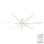 Hunter 72 Downtown Windmill Outdoor Ceiling Fan & Wall Control - Damp Rated - Industrial, Modern - ENERGY STAR!