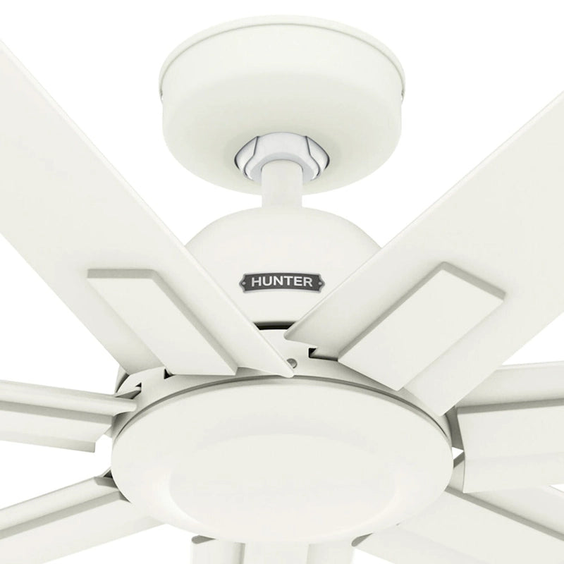 Hunter 72 Downtown Windmill Outdoor Ceiling Fan & Wall Control - Damp Rated - Industrial, Modern - ENERGY STAR!