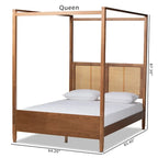 Malia Modern and Contemporary Synthetic Rattan Canopy Bed