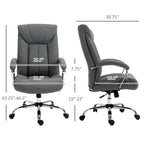 Vinsetto High Back Swivel Home Office Chair Task Ergonomic Linen Fabric Computer Chair, with Arm, Adjustable Height