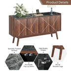 55 inch Buffet Cabinet Kitchen Sideboard Buffet Table Coffee Bar with Storage and Doors for Dining Room Living Room Entryway