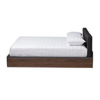 Contemporary Queen Size Platform Storage Bed