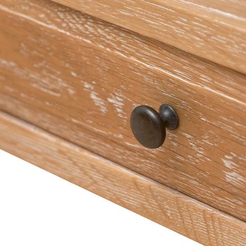 Bedroom Furniture Solid Oak Nightstand Bedside Accent End Table with 2-drawer & Shelves