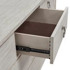 Roundhill Furniture Mantalia Solid Wood Bedroom Set with Metal Frame, Bed, Dresser, Mirror, 2 Nightstands, and Chest, Champagne