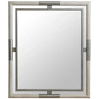 Roundhill Furniture Mantalia Solid Wood Bedroom Set with Metal Frame, Bed, Dresser, Mirror, 2 Nightstands, and Chest, Champagne