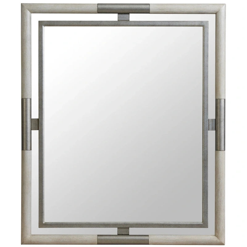 Roundhill Furniture Mantalia Solid Wood Bedroom Set with Metal Frame, Bed, Dresser, Mirror, 2 Nightstands, and Chest, Champagne