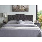 Cecilia Button Tufted Upholstered Headboard, Height Adjustable Headboards,Bed Backboard Premium Padded Fabric Headboard
