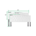 Cecilia Button Tufted Upholstered Headboard, Height Adjustable Headboards,Bed Backboard Premium Padded Fabric Headboard