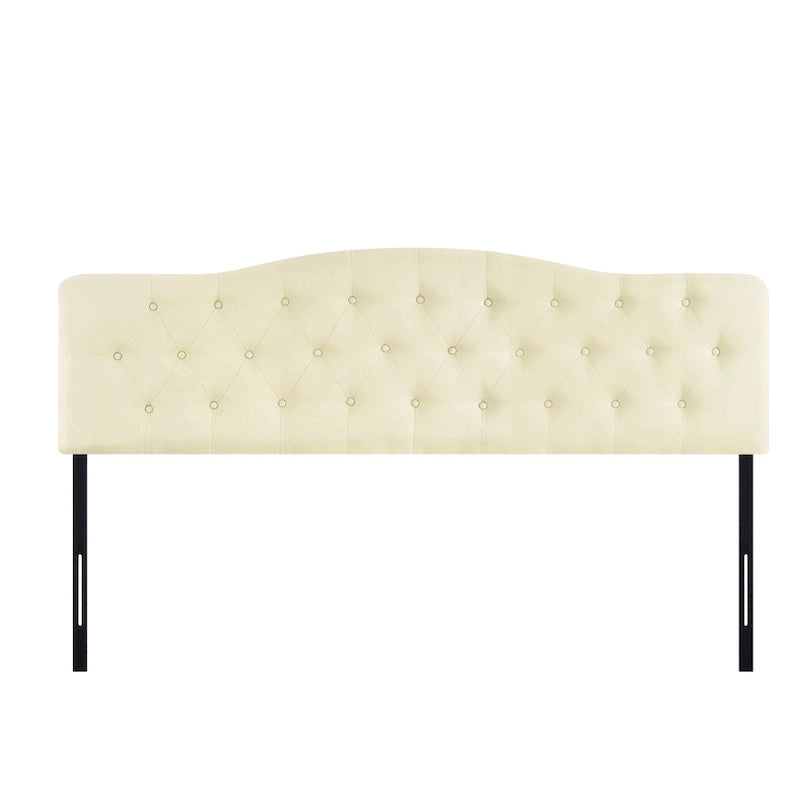Cecilia Button Tufted Upholstered Headboard, Height Adjustable Headboards,Bed Backboard Premium Padded Fabric Headboard