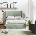 Louise Traditional Washable Slipcover Bed Upholstered Metal by HULALA HOME