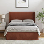 Louise Traditional Washable Slipcover Bed Upholstered Metal by HULALA HOME