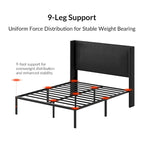 Louise Traditional Washable Slipcover Bed Upholstered Metal by HULALA HOME