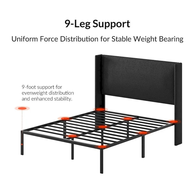 Louise Traditional Washable Slipcover Bed Upholstered Metal by HULALA HOME