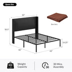 Louise Traditional Washable Slipcover Bed Upholstered Metal by HULALA HOME