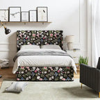 Louise Traditional Washable Slipcover Bed Upholstered Metal by HULALA HOME