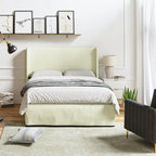 Louise Traditional Washable Slipcover Bed Upholstered Metal by HULALA HOME