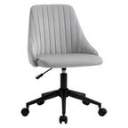 Vinsetto Mid-Back Office Chair, Velvet Fabric Swivel Scallop Shape Computer Desk Chair for Home Office or Bedroom